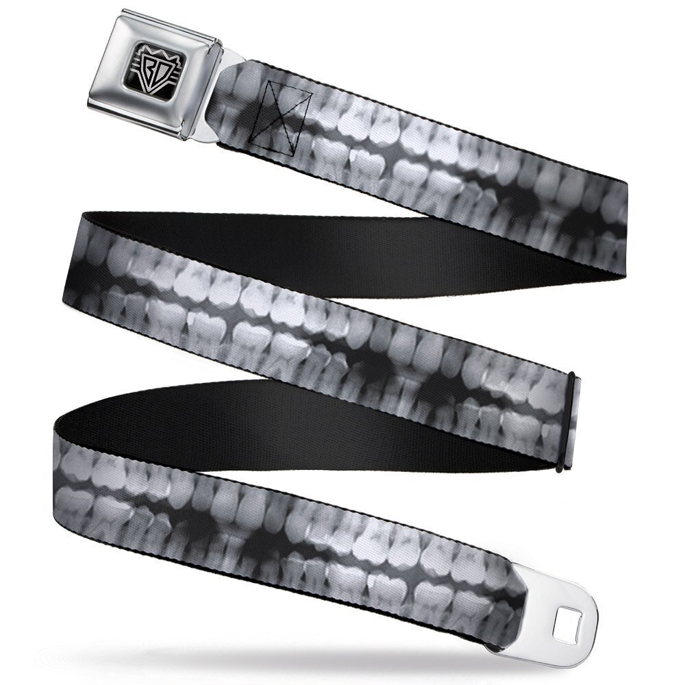 3677 Seatbelt Belt - Dental X-Rays Black/White - 1.5" Wide - 24-38 Inches